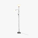 White Dual-Light Upright Plug-In Floor Lamp - Clowas
